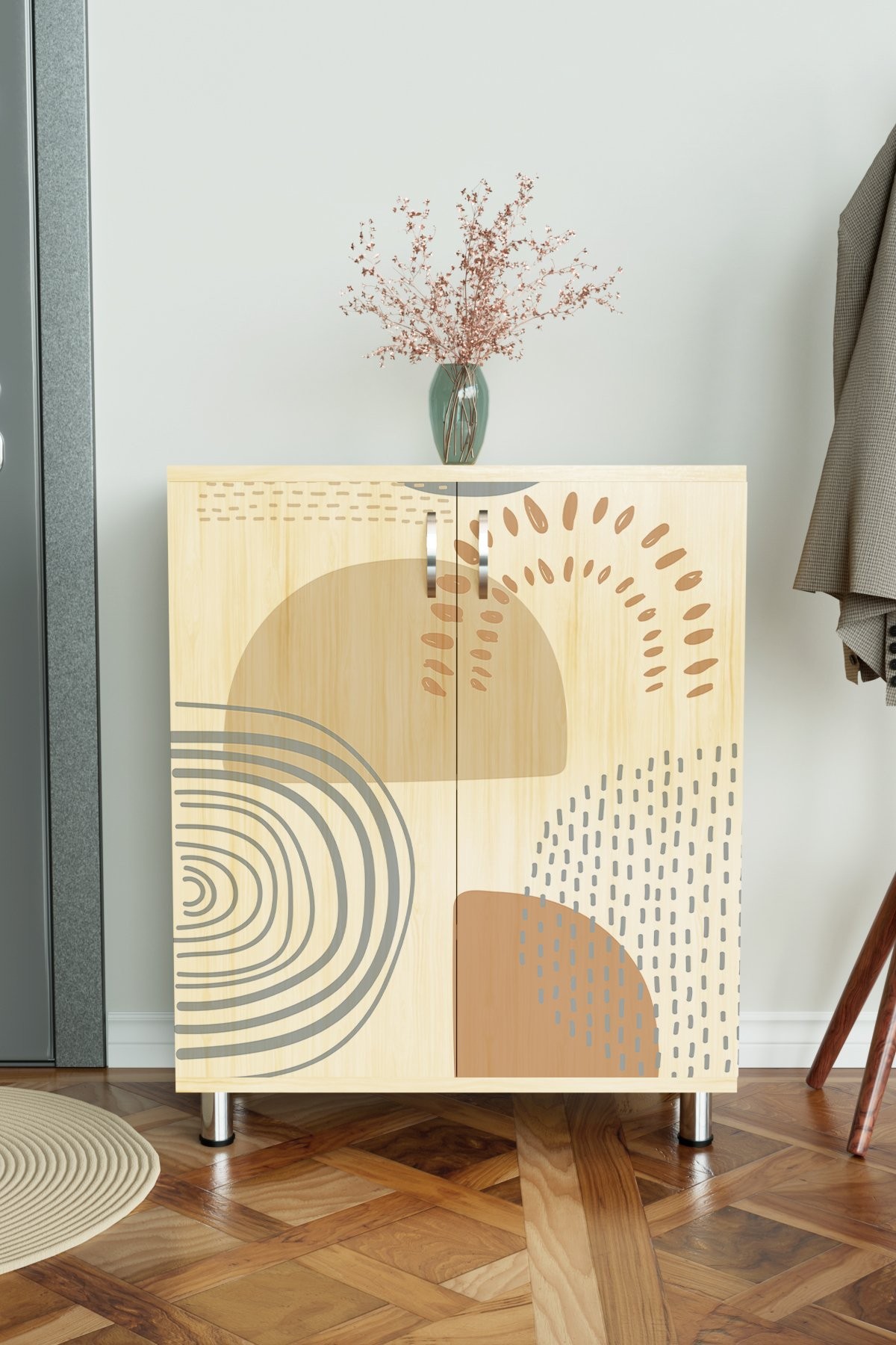 Soft Design 4 Raflı Ayakkabılık Antre Hol Çok Amaçlı Ayakkabı Dolabı
