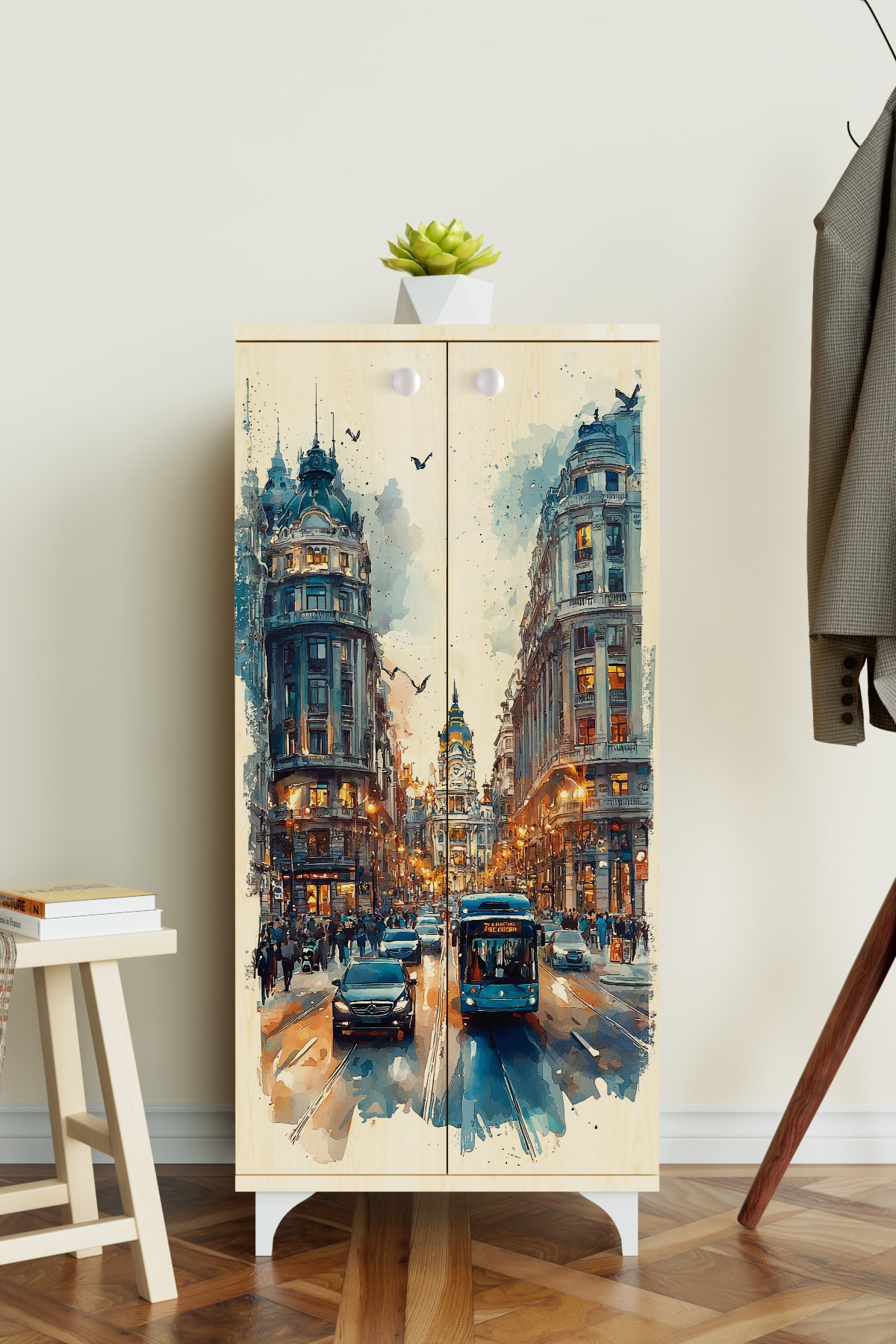 City Lights 3 Raflı Çok Amaçlı Dolap Mutfak Salon Banyo Ofis Salon Dolabı