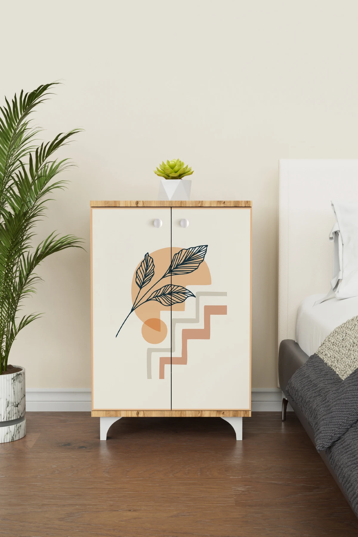 Steps Lines 2 Raflı Çok Amaçlı Dolap Mutfak Salon Ofis Dolabı