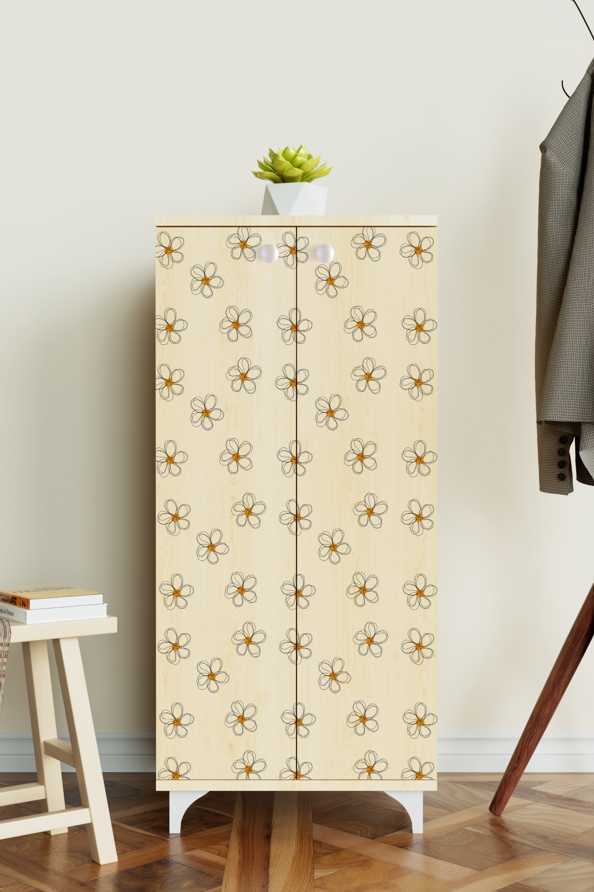 Daisy Design 3 Raflı Çok Amaçlı Dolap Mutfak Salon Banyo Ofis Salon Dolabı