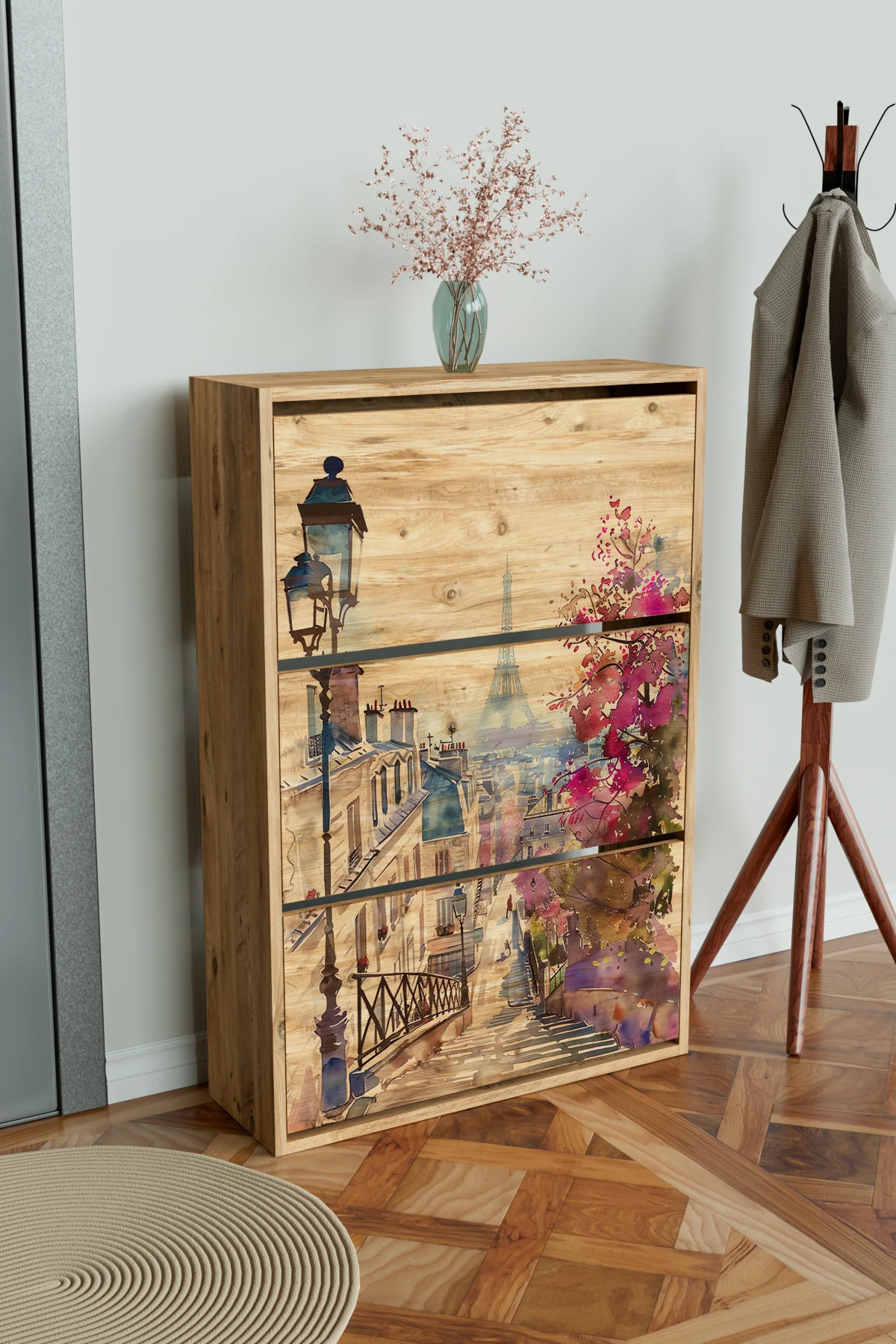 "Dream Alley" 3 Bölmeli Liovian Düşer Kapak Ayakkabılık