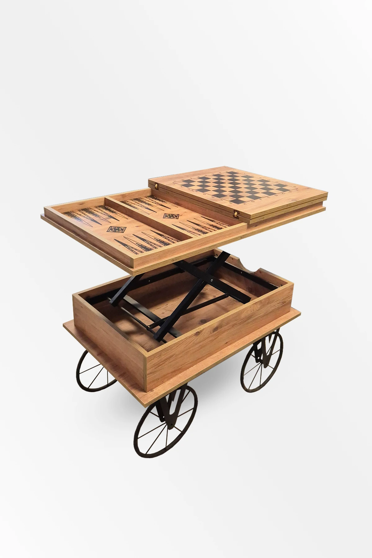 Akıllı Çok Fonksiyonlu Satranç ve tavla Orta Sehpası