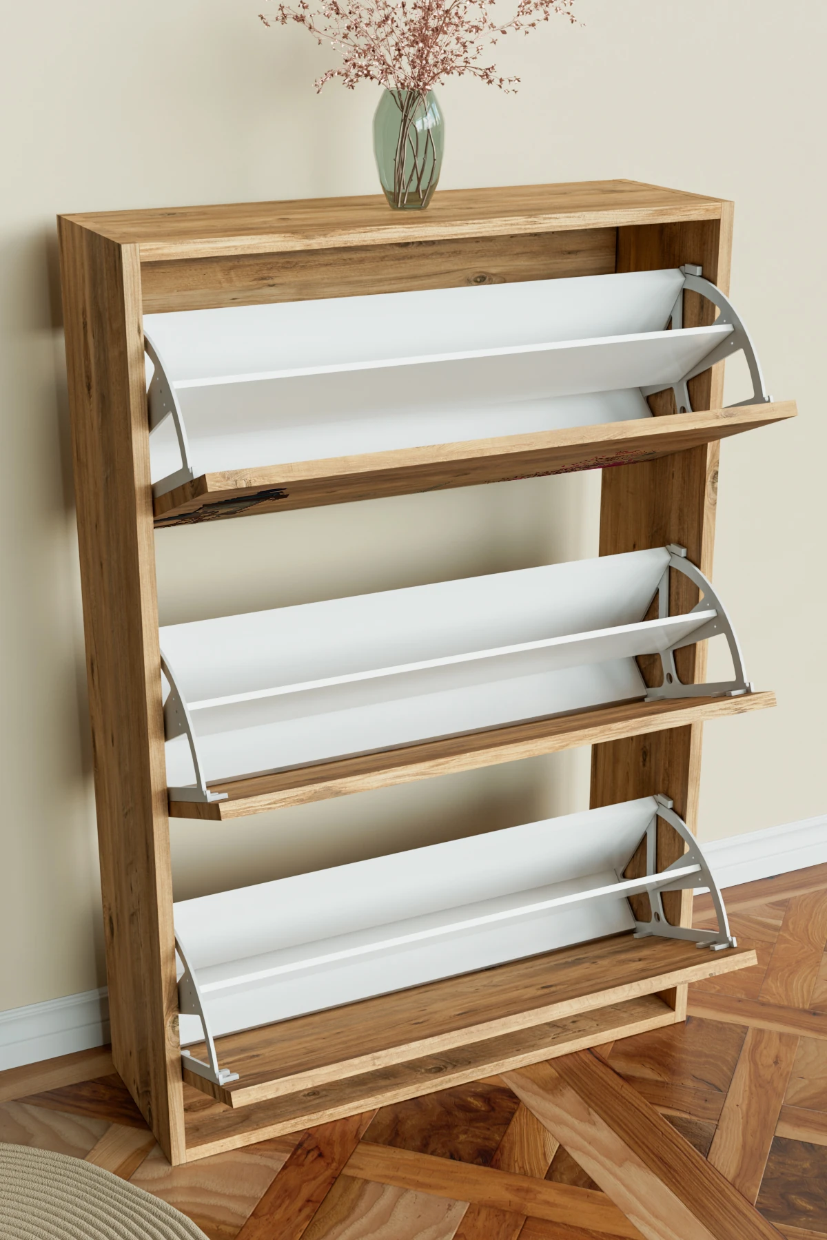 "Dream Alley" 3 Bölmeli Liovian Düşer Kapak Ayakkabılık