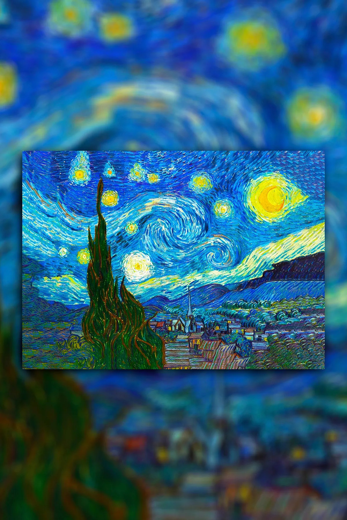  Van Gogh Yıldızlı Gece Duvar Kanvas Tablo