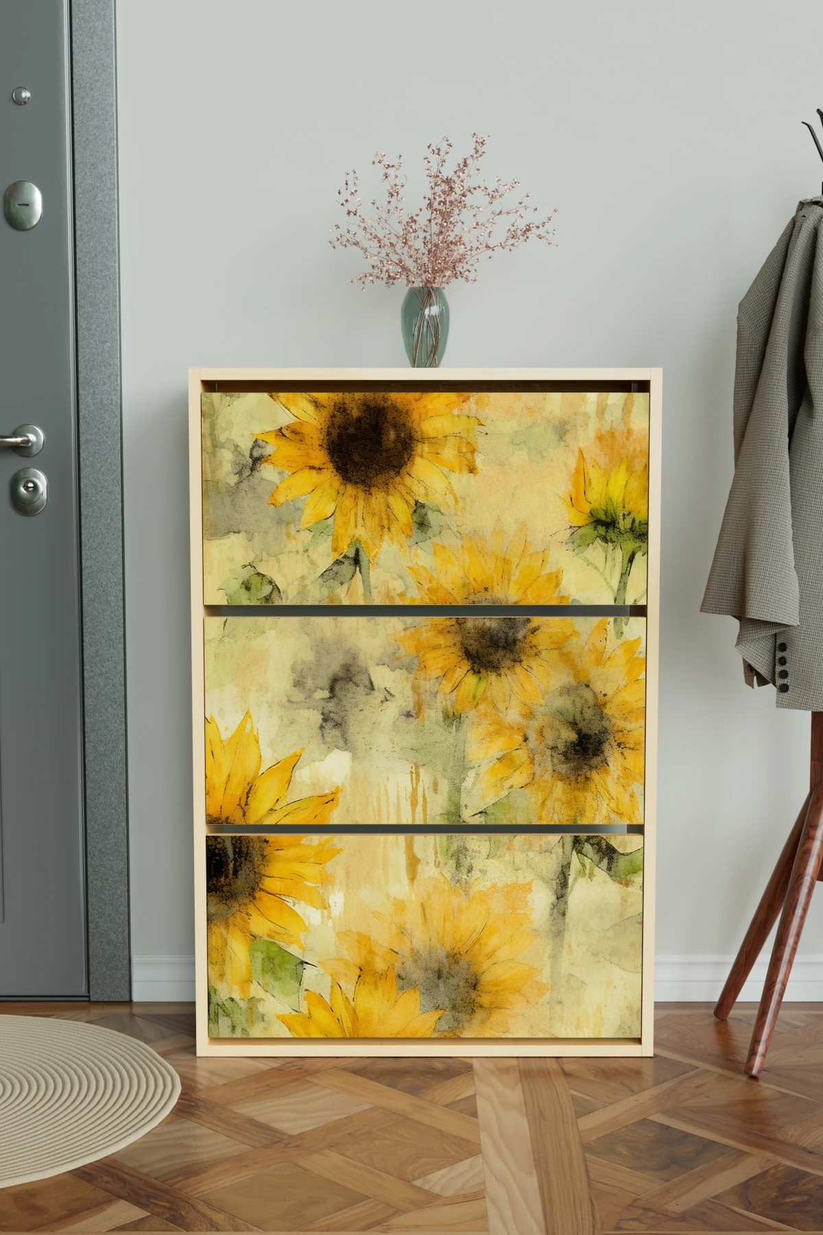 "Günebakan" 3 Bölmeli Liovian Düşer Kapak Ayakkabılık