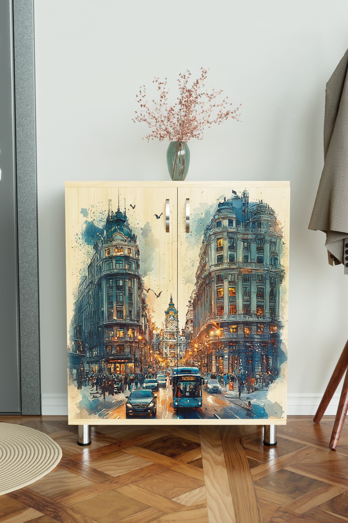 City Lights 4 Raflı Ayakkabılık Antre Hol Çok Amaçlı Ayakkabı Dolabı