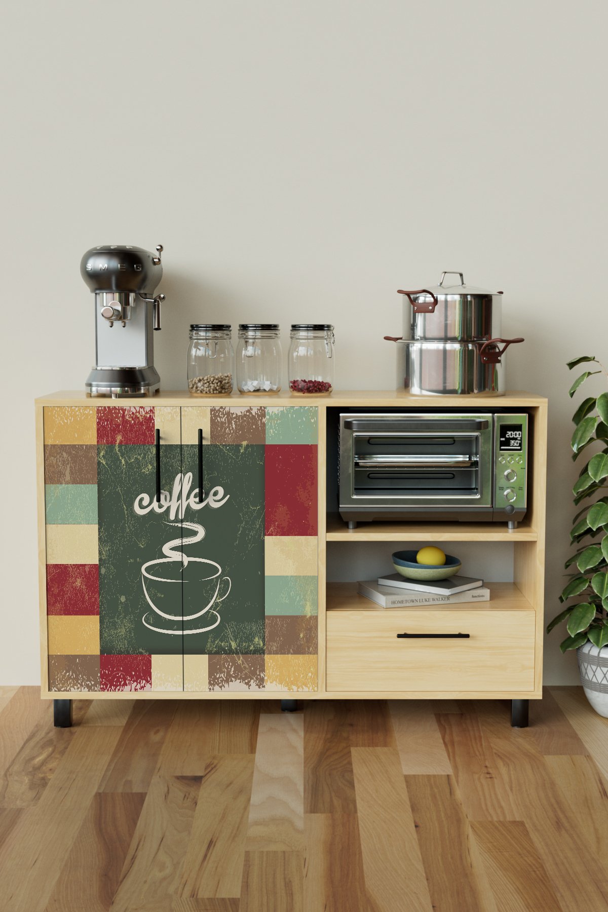 Nostalgic Design "Arvien" Kahve Köşesi Mutfak Dolabı