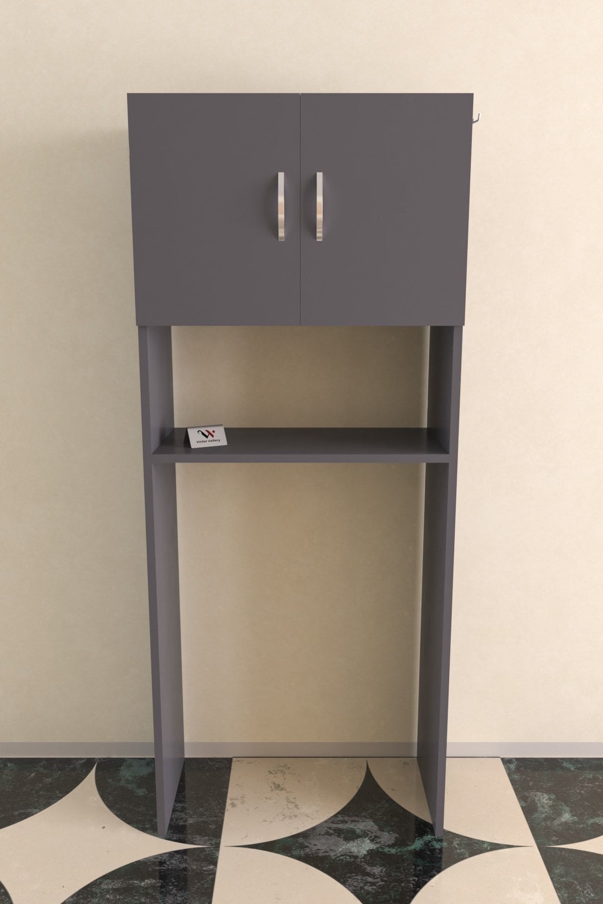 Askılıklı Çamaşır Makinesi Üstü Dolap Banyo Düzenleyici Çok Amaçlı Dolap