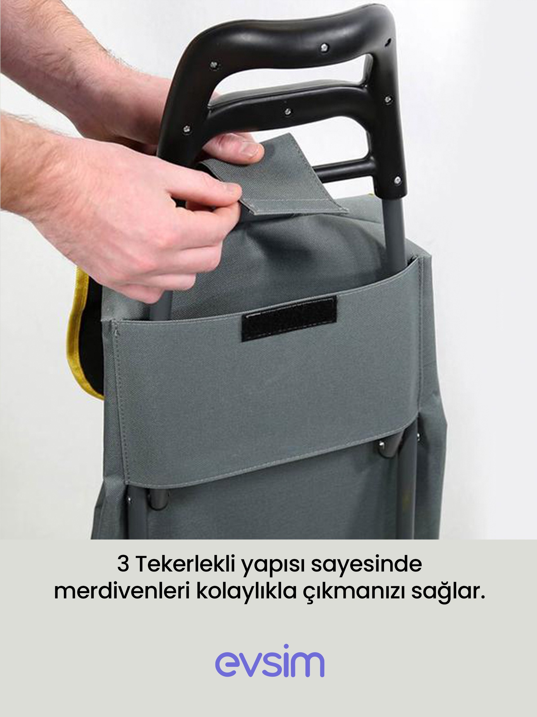 ClimbCart 3 Tekerlekli Pazar Arabası
