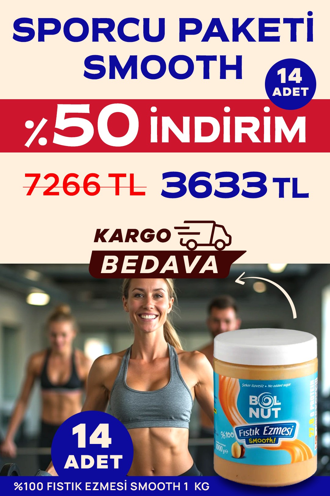 Sporcu Paketi Smooth 1 kg X 14 