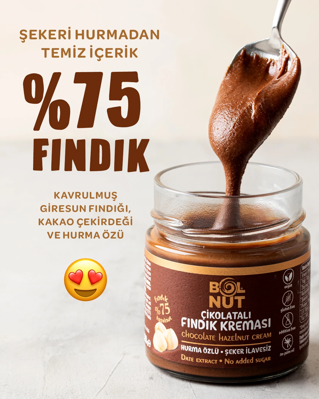 Çikolatalı Fındık Kreması - Hurma Özlü - 220 g