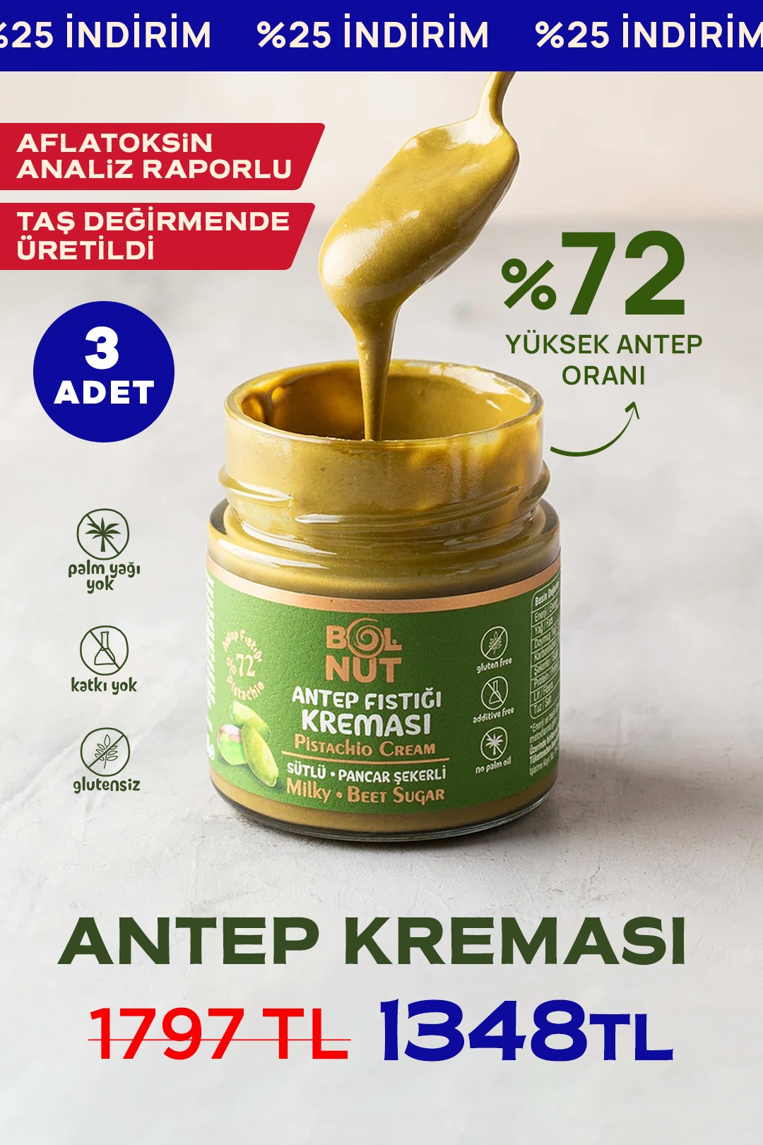 Antep Fıstığı Kreması 200g X Adet