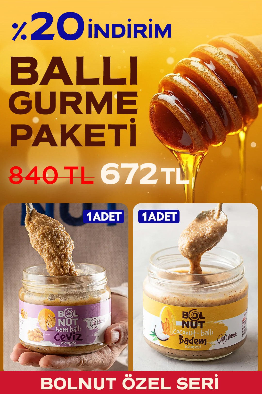 Ballı Gurme Ceviz ve Badem 