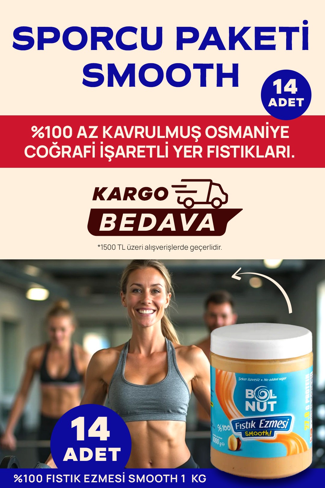 Sporcu Paketi Smooth 1 kg X 14 