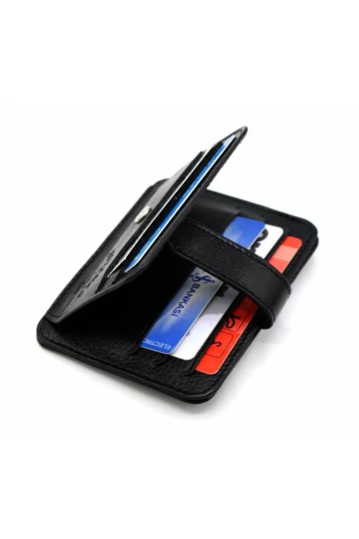Hakiki Deri Siyah Unisex Kartlık Try115