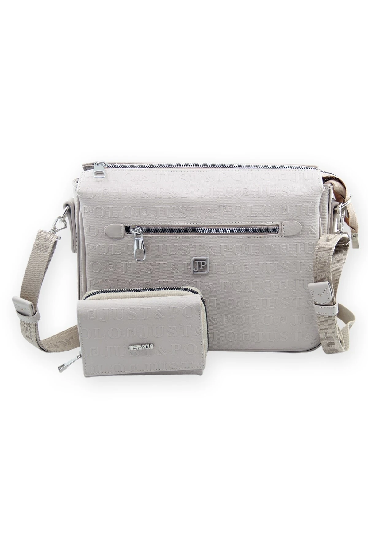 Büyük Boy Gofraj Baskı 3 Bölmeli Füme Kadın Postacı Ve Omuz Çantası 28x23cm Pbu4000