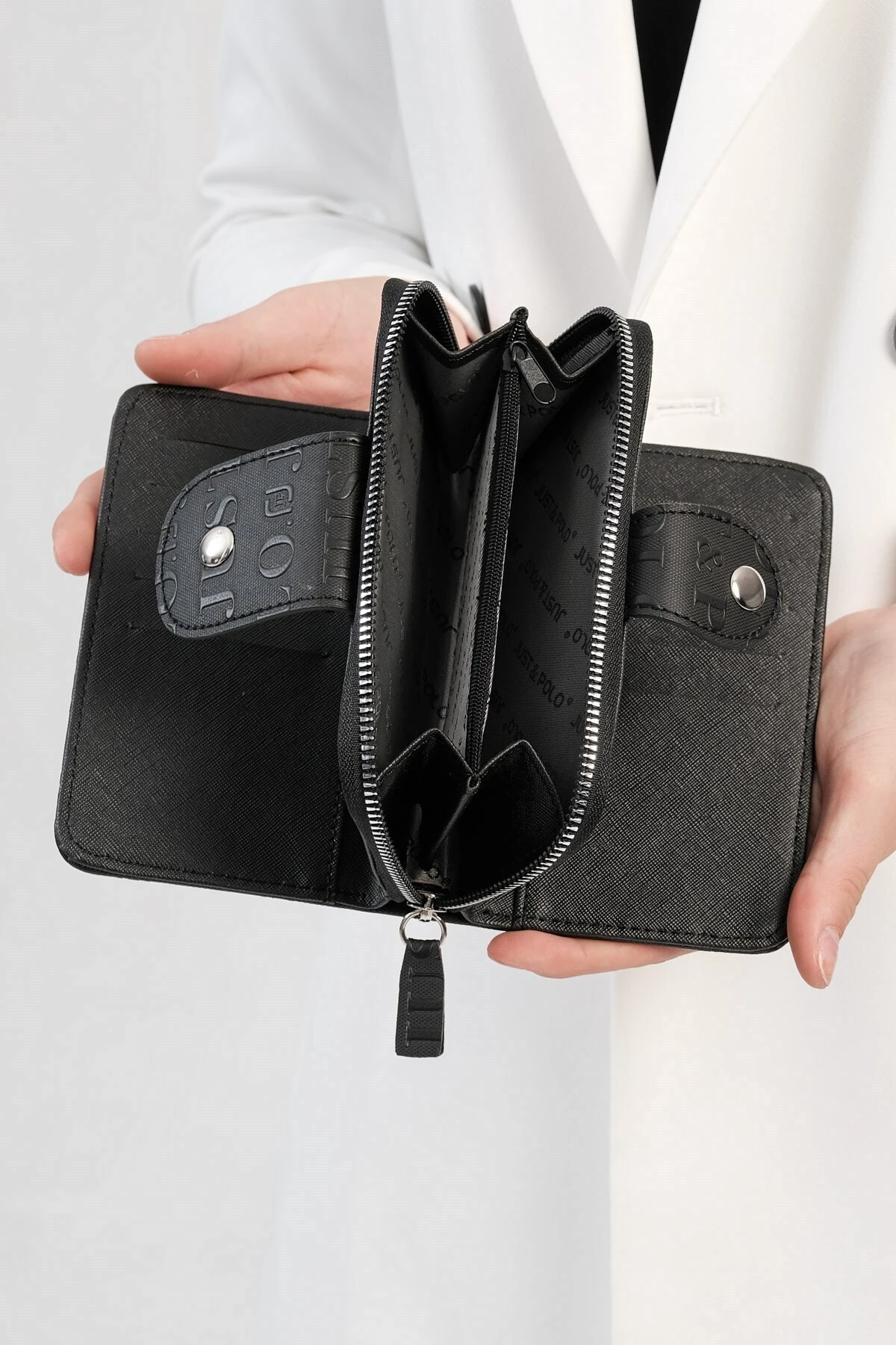 Kadın 3 Bölmeli Ayarlanabilir Uzun Askılı Omuz Çantası Ve Cüzdan Kombini Mds4018-1005