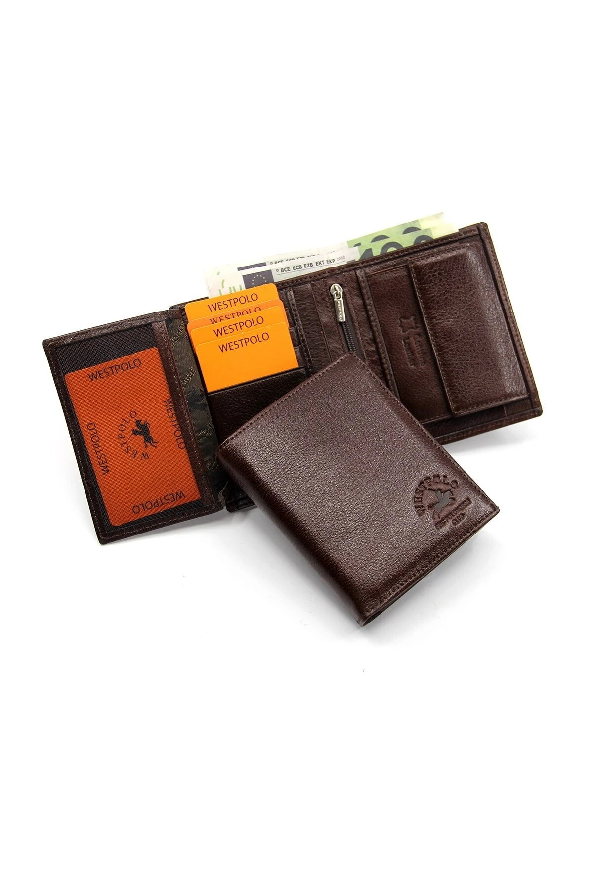 Bordo Bozuk Para Bölmeli Deri Erkek Cüzdan Wpt079