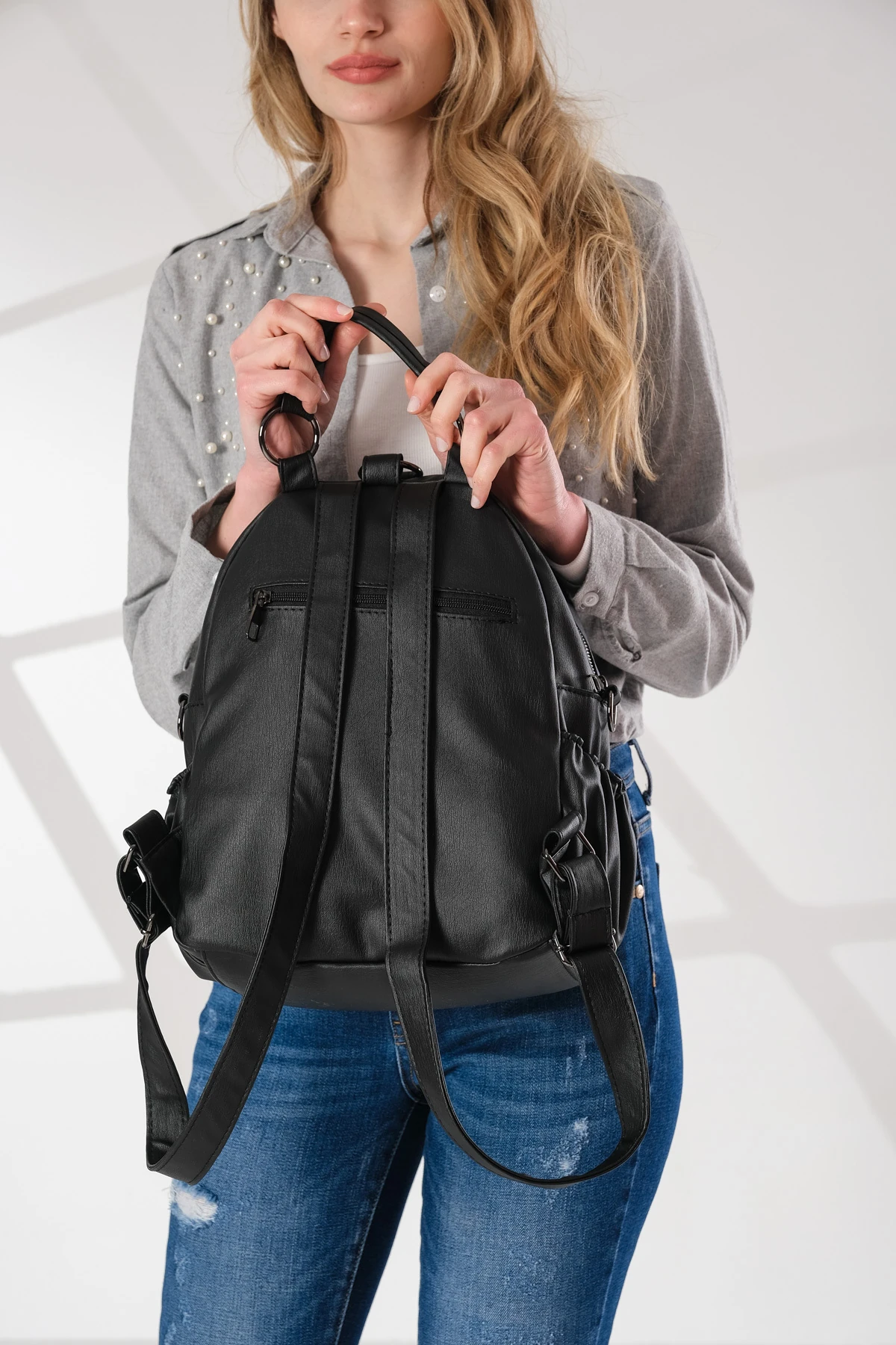 Kadın Yumuşak Deri Sırt Ve Kol Çantası Jpm2134