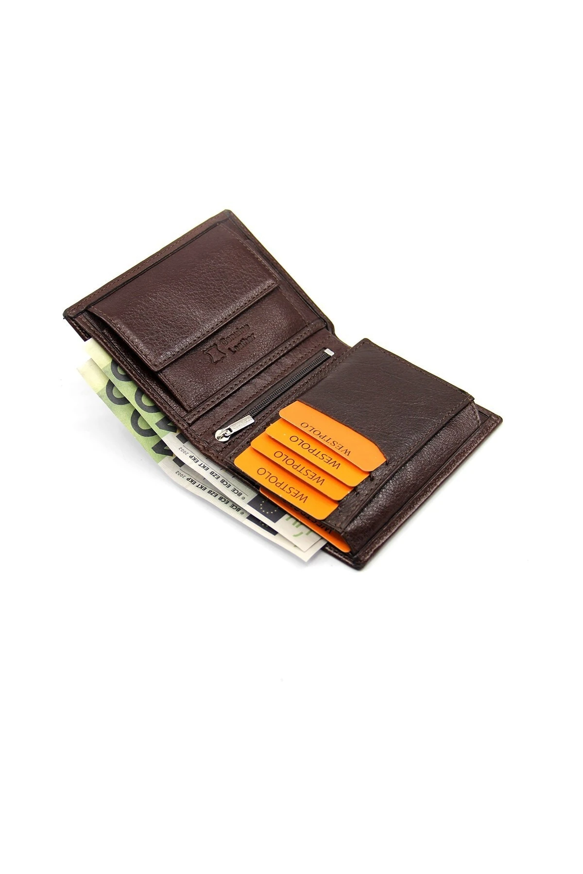 Bordo Bozuk Para Bölmeli Deri Erkek Cüzdan Wpt079