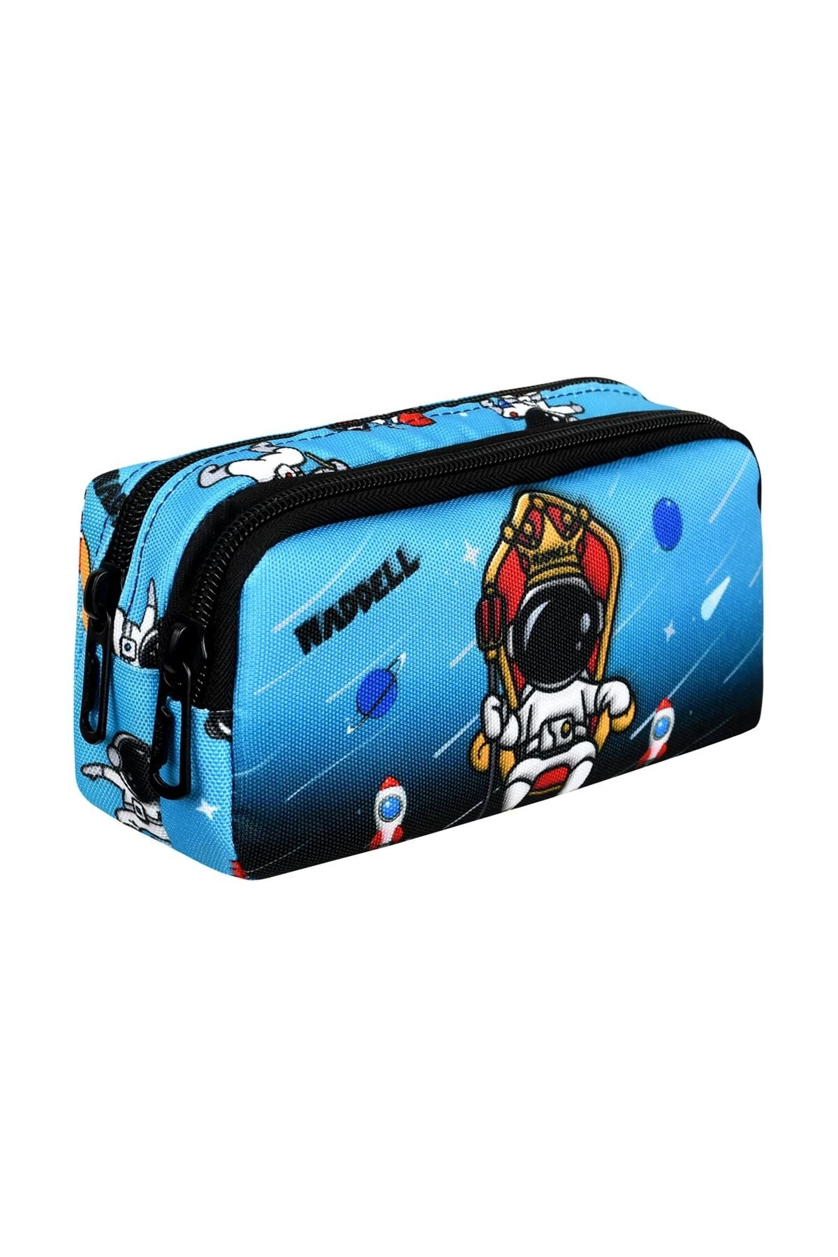 Waddell Kids 3’lü Erkek Çocuk Okul Seti (Sırt Çantası,Beslenme Çantası,Kalemlik) – Astronot ve Roket