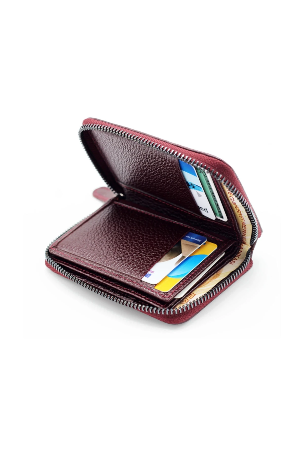 Bordo Wertty Erkek Orinal Deri Para Bölmeli Kartlık Cüzdan 6221695