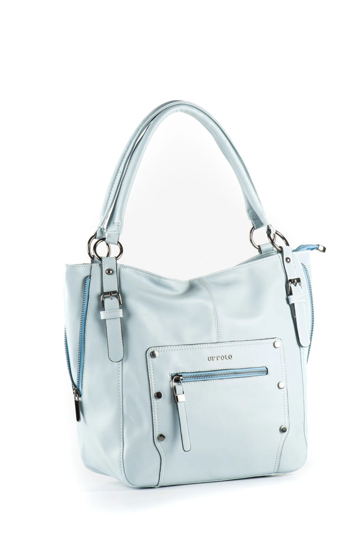 Beyaz Kadın Yıkanmış Deri Omuz Çantası Upb2100