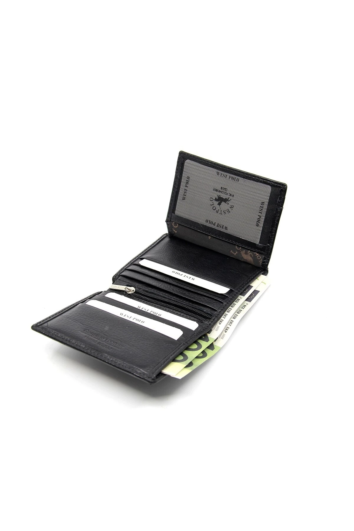 Erkek  Siyah Hakiki Deri Bozuk Paralı Cüzdan