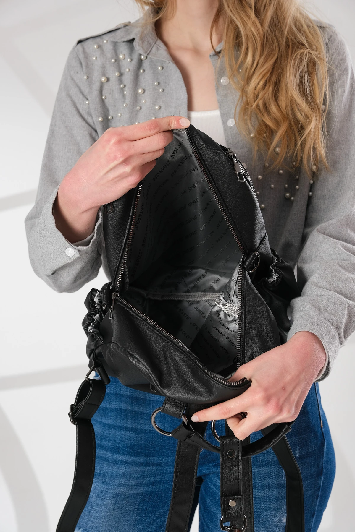 Kadın Yumuşak Deri Sırt Ve Kol Çantası Jpm2134