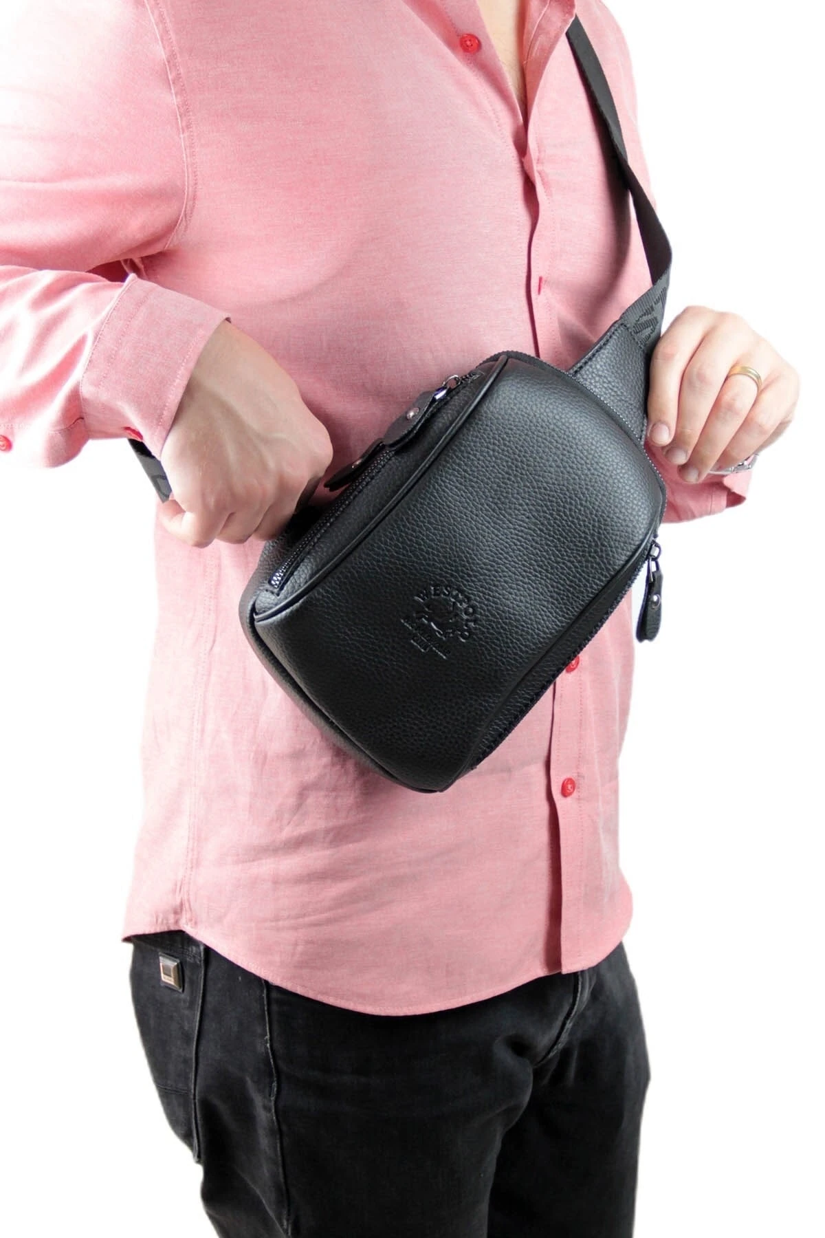 Erkek Siyah Sportif Vücut Çantası Pbu7029