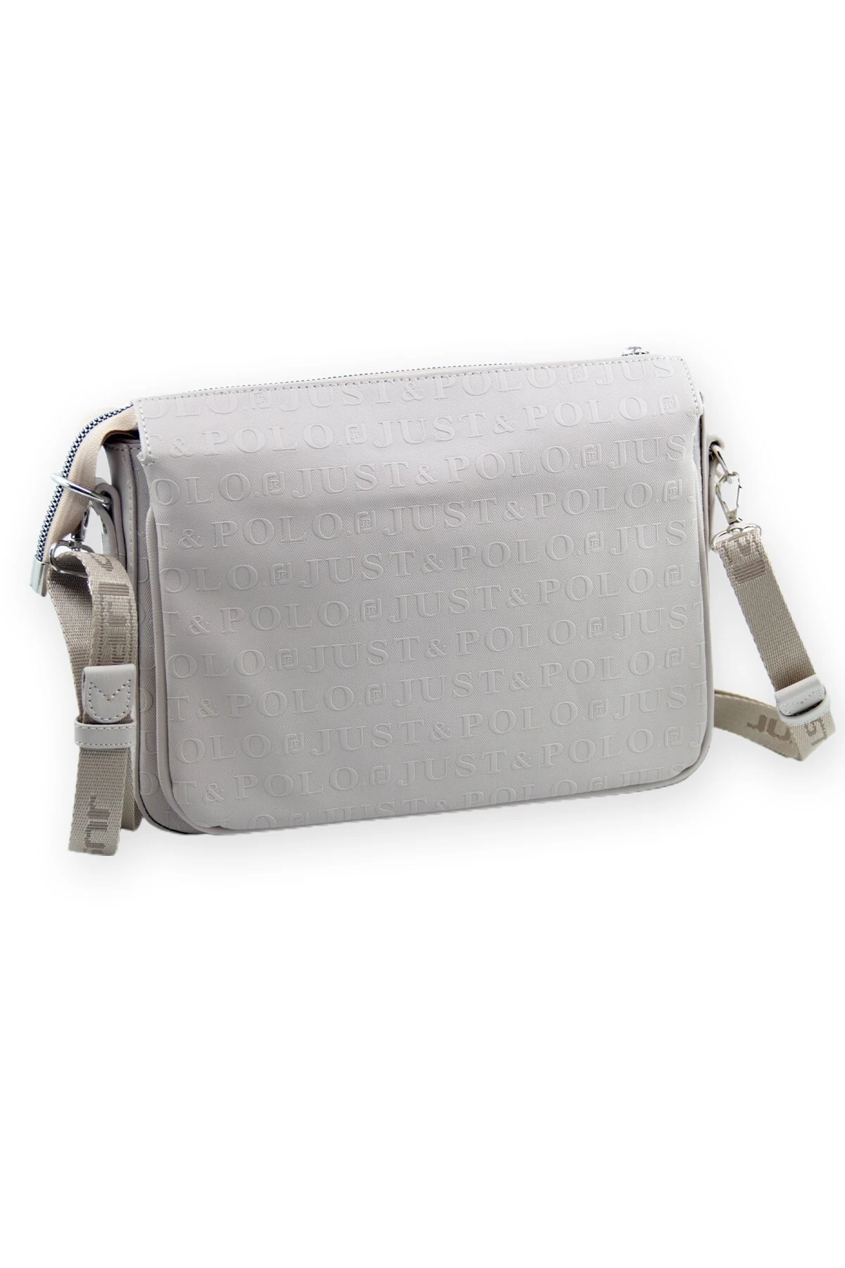 Büyük Boy Gofraj Baskı 3 Bölmeli Füme Kadın Postacı Ve Omuz Çantası 28x23cm Pbu4000