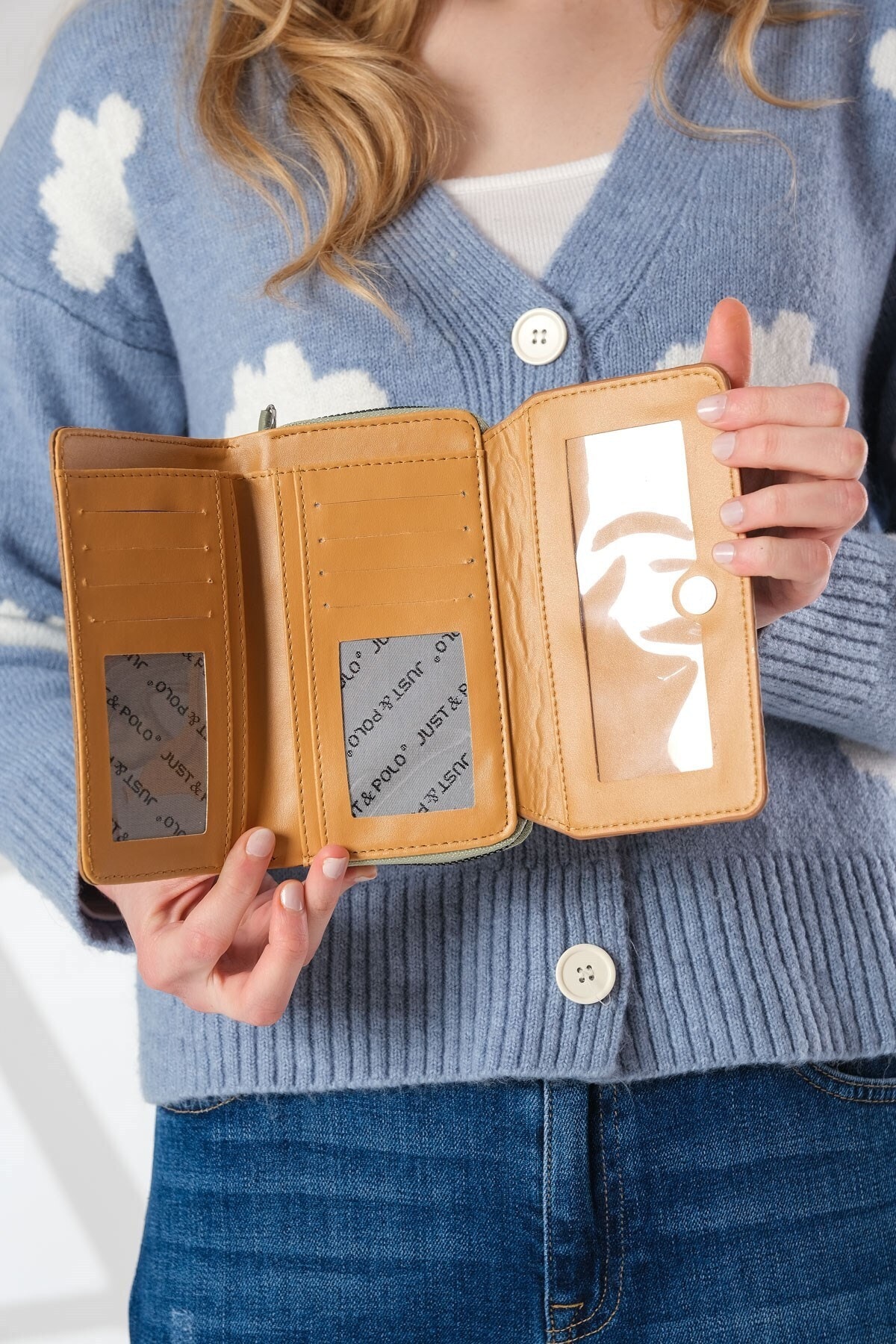 Kadın Ayarlanabilir Askılı Çok Bölmeli Sırt Çantası Ve Cüzdan Kombini Pbu4040-1006