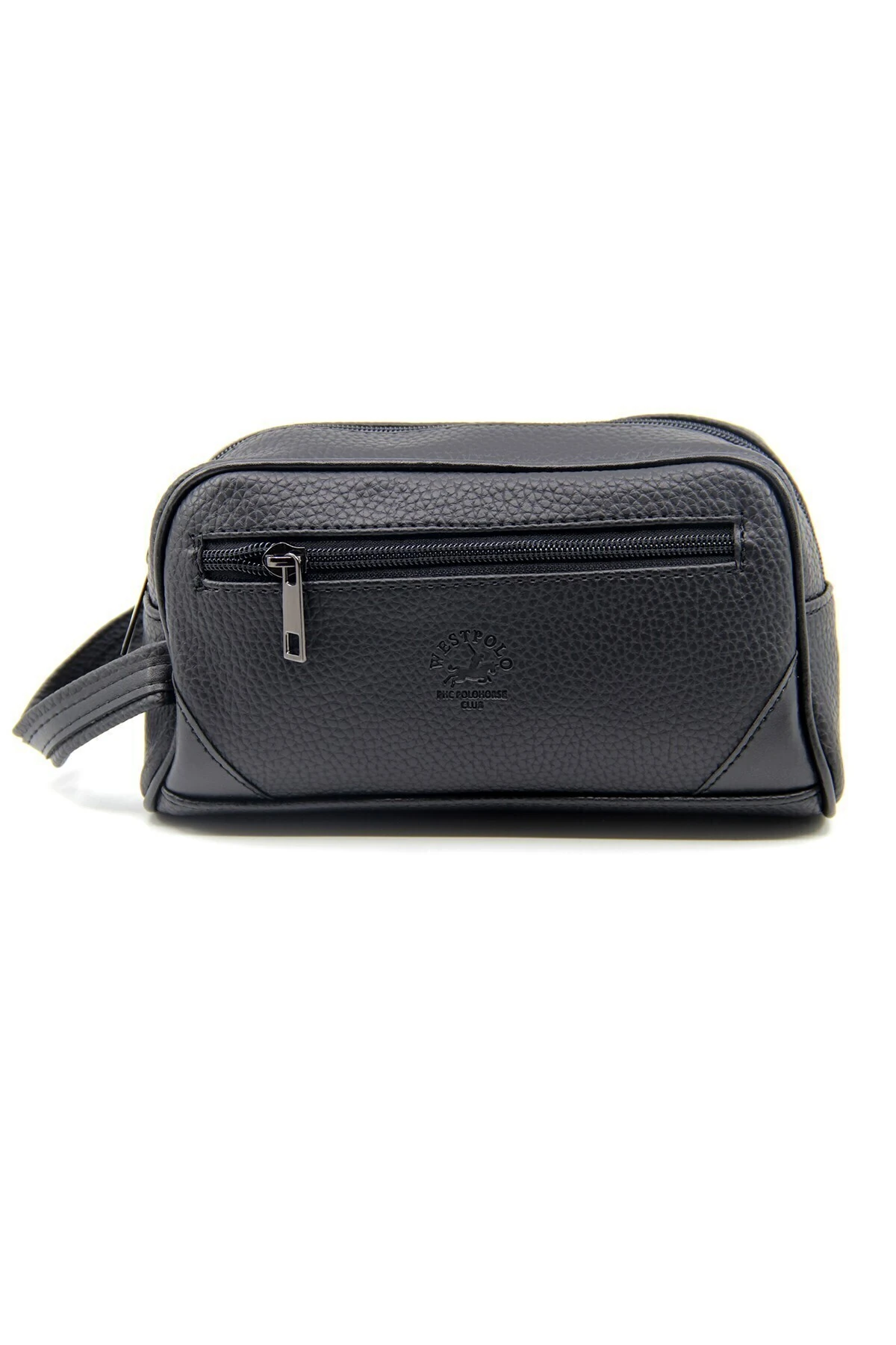 Vegan Deri 3 Gözlü Kişisel Bakım ve Günlük Seyahat Çanta Geniş Hacimli El Çantası Siyah WPT5023