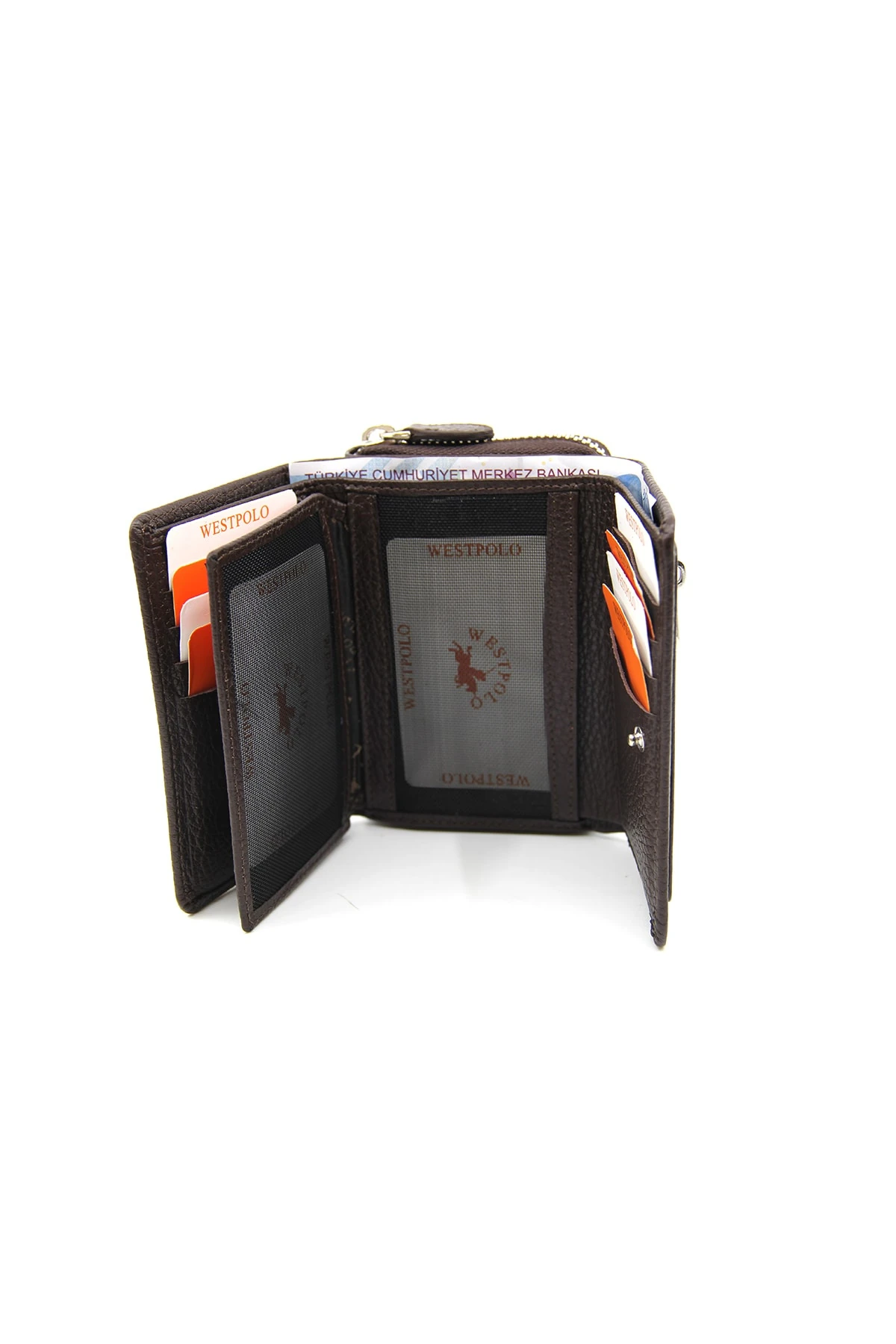 Bordo Hakiki Deri Kadın Cüzdan