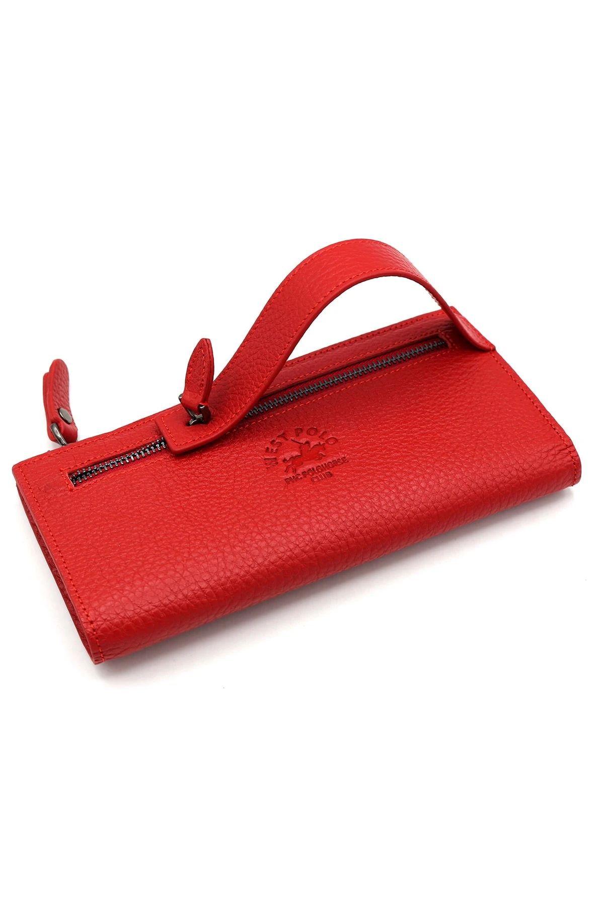 Kırmızı Unisex Hakiki Deri Portföy Cüzdan Kartlık 6223760