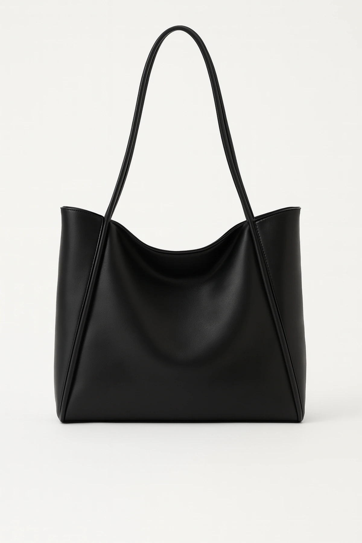 Büyük Boy Vintage Yumuşak Deri Salaş Model Geniş Hacimli Siyah Kadın Omuz Çanta Kol Çantası