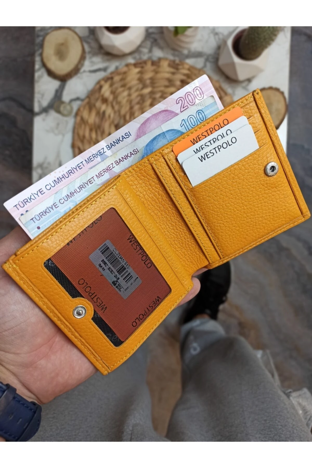 Deri Unisex Bozuk Para Bölmeli Cüzdan Kartlık