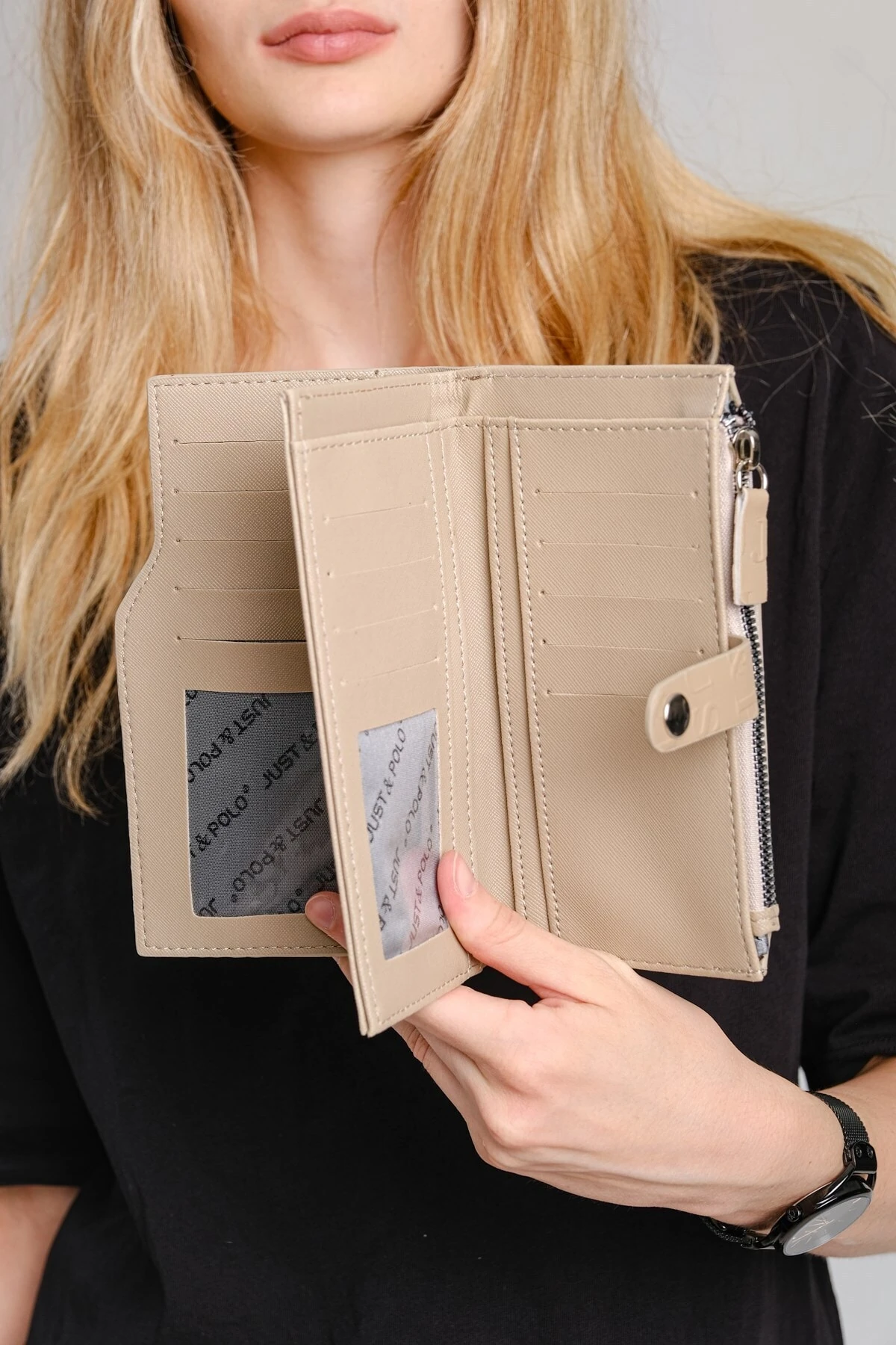 Kadın 5 Bölmeli Ayarlanabilir Uzun Askılı Omuz Çantası Ve Cüzdan Kombini Mds4036-1005