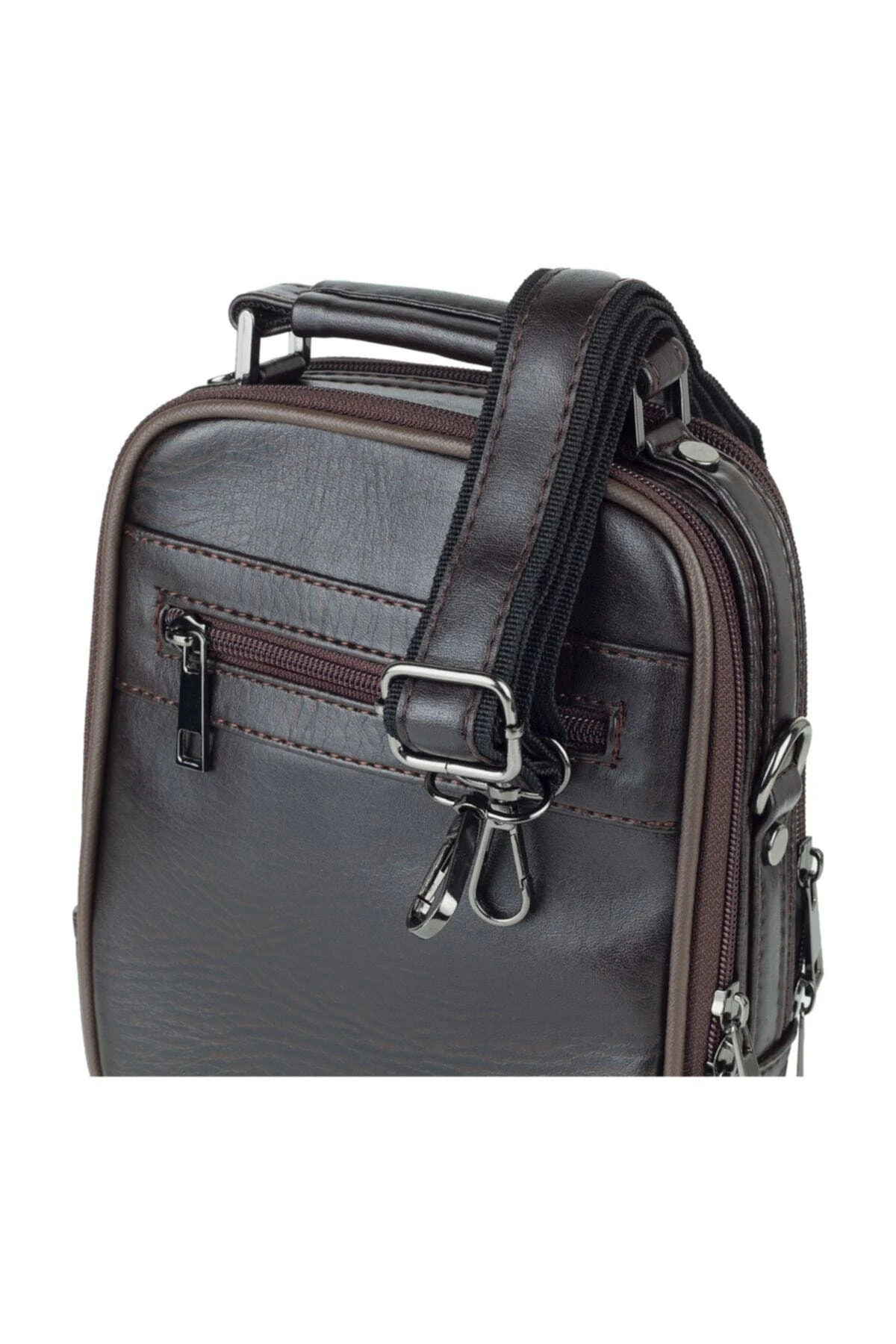 Erkek Kahverengi Çelik Kasalı  El Ve Omuz Askılı  Çanta