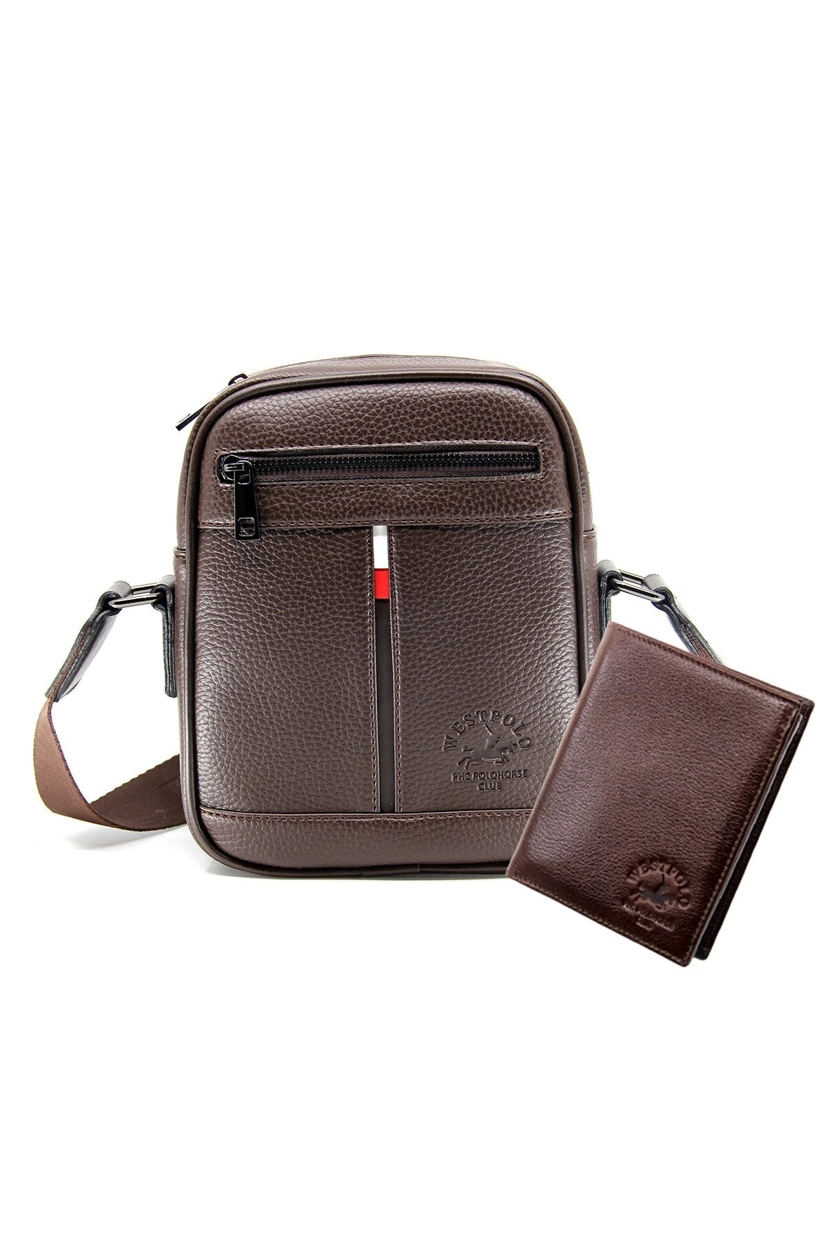 Erkek Kahverengi El Çantası Ve Cüzdan Seti Wpt7017-77