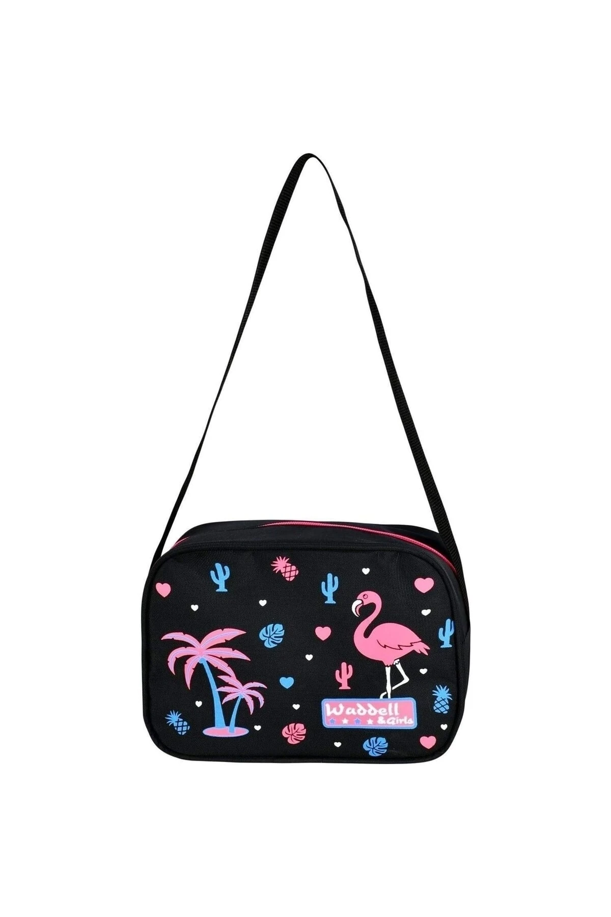 Şirin Flamingo Siyah Pembe İlk Okul Çantası ve Beslenme PBW8900