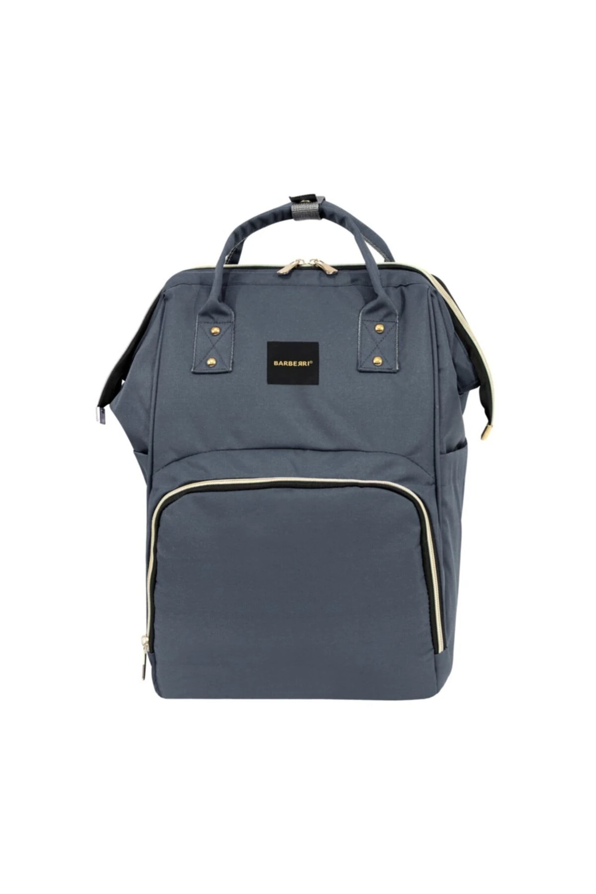 Anne Bebek Bakım Gri Klasik Sırt Çantası Ve Kapitoneli Küçük Boy El Valizi