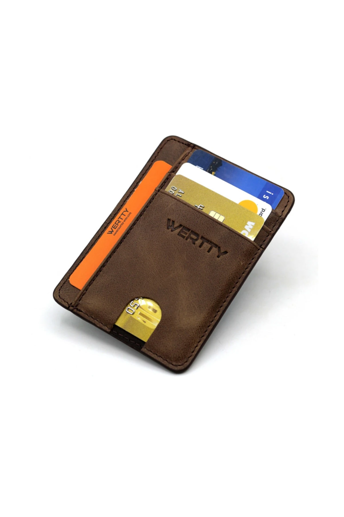 Kahverengi Unisex Werrty Crazy Deri Kartlık 622205