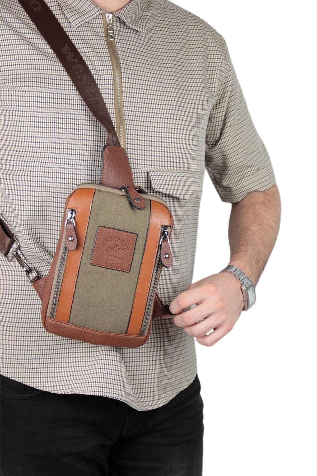 Erkek Kanvas Ayarlanabilir Uzun Askılı Pbu7034