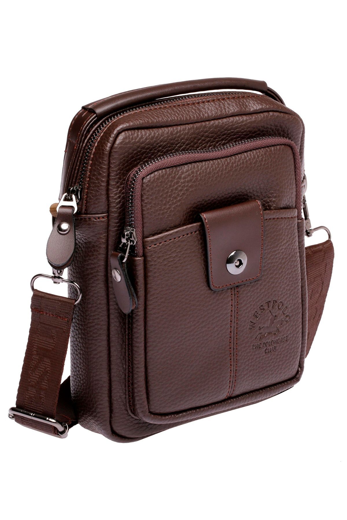 Erkek Kahverengi El Ve Omuz Askılı Çanta