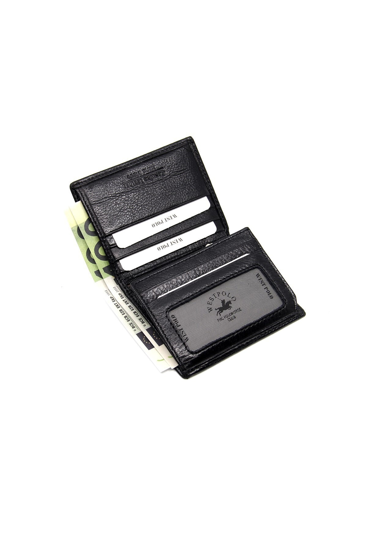 Erkek  Siyah Hakiki Deri Bozuk Paralı Cüzdan