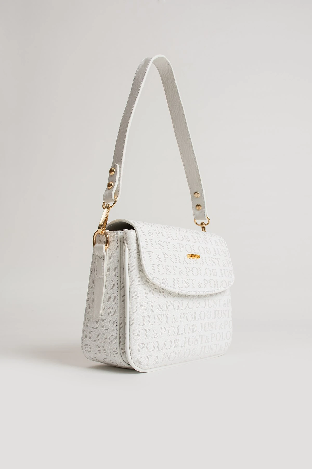 Yeni Sezon Kolon Askılı 4 Bölmeli Beyaz Kadın Omuz Çantası 25x15cm PBU2174