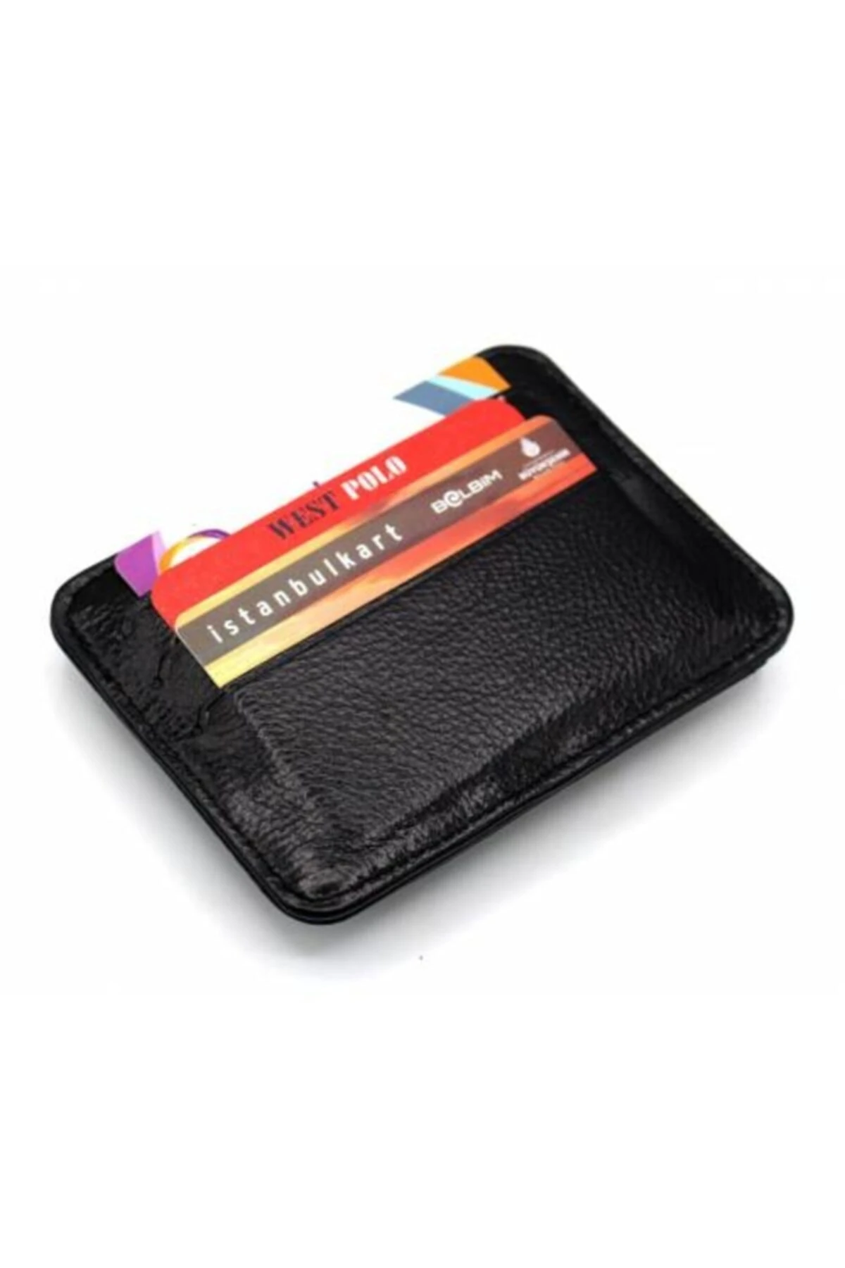 Hakiki Deri Siyah Unisex Kartlık Try115
