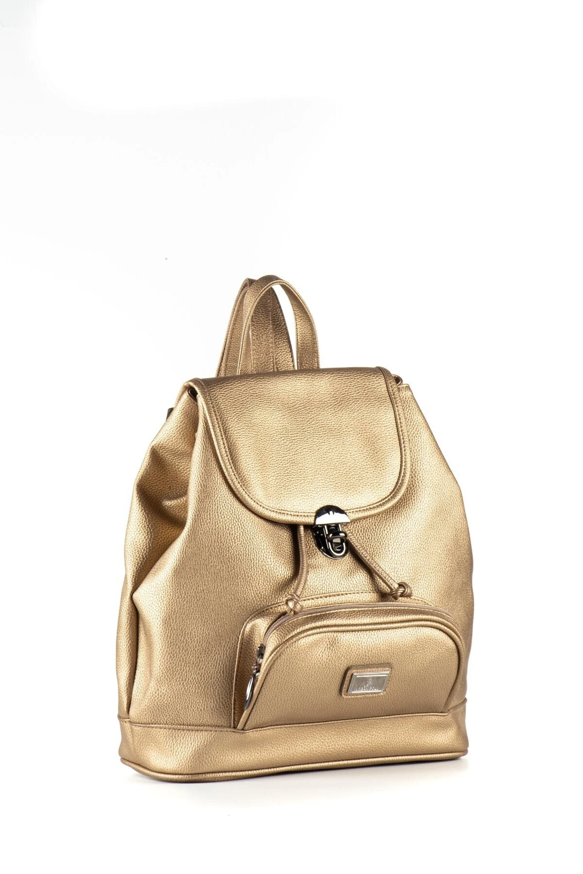 Altın Kadın Yıkanmış Deri Sırt Çantası Upb2433