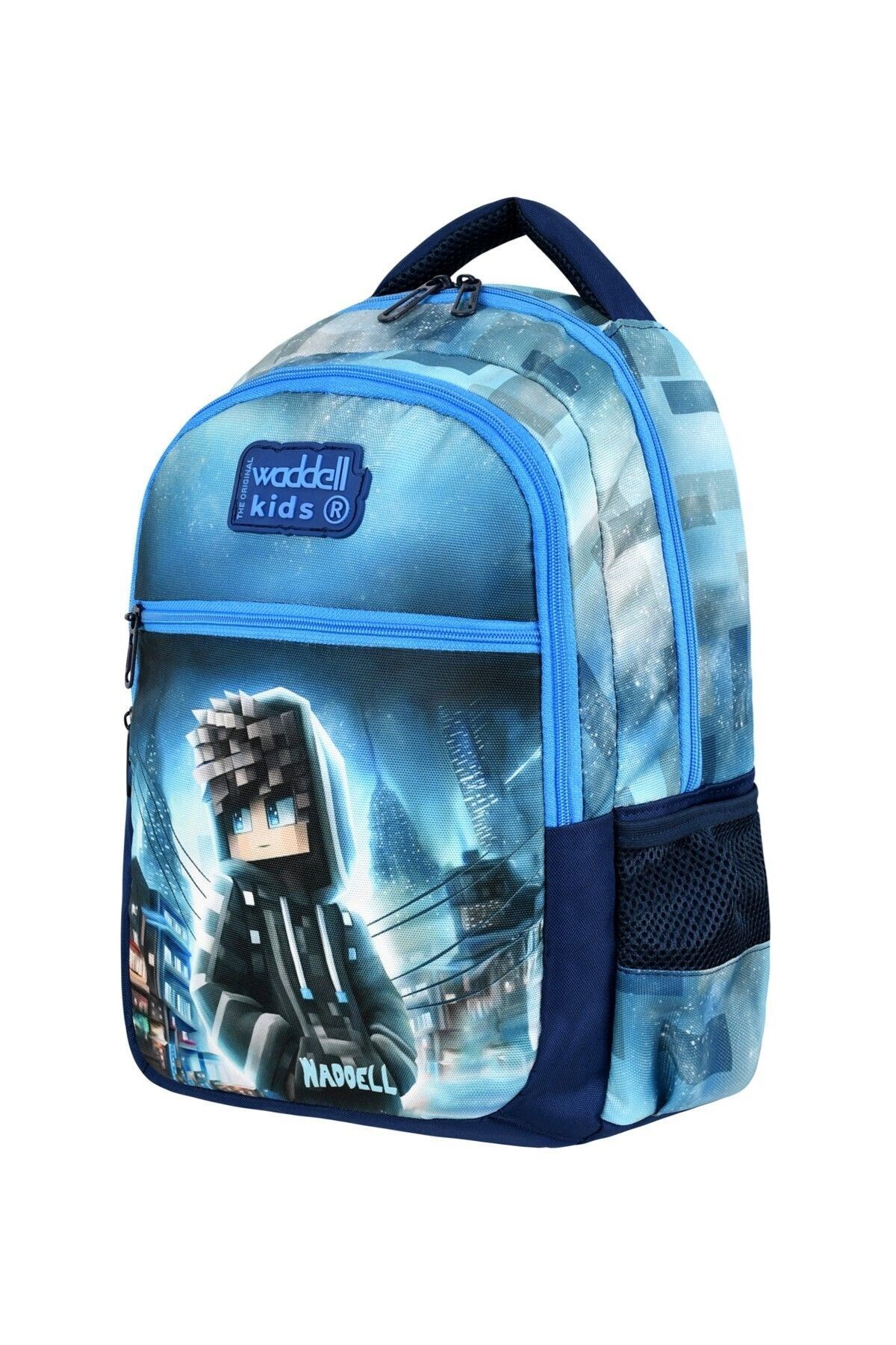 Robloks Kahraman Desenli Erkek Çocuk İlkokul Okul Çantası,Beslenme Çantası, Kalemlik 3'lü Set